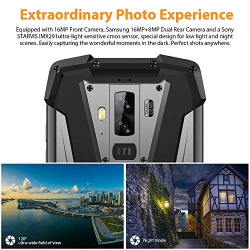 Smartphone Impermeable, Blackview BV9700 Pro IP68 & IP69K Móvil Resistente, Android 9.0 Helio P70 Dual SIM 4G Moviles Libres, 6GB+128GB SD 256GB, 16MP+8MP+16MP, NFC/Pulsómetro/Face ID