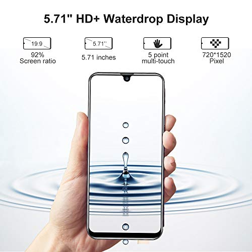 Smartphone Libre, OUKITEL C16 Pro Android 9.0 4G Dual SIM Telefonos Moviles, Pantalla de Gota de Agua de 5,71 Pulgadas Teléfono Movil,3300mAh Batería 32GB ROM Dual Cámaras Smartphone, Negro