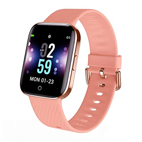 Smartwatch - Reloj Inteligente Mujer Impermeable con Cronómetro, Pulsera Actividad Inteligente para Deporte, Reloj de Fitness con Podómetro Smart Watch Mujer Hombre para Xiaomi Huawei Android IOS