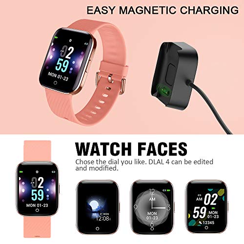 Smartwatch - Reloj Inteligente Mujer Impermeable con Cronómetro, Pulsera Actividad Inteligente para Deporte, Reloj de Fitness con Podómetro Smart Watch Mujer Hombre para Xiaomi Huawei Android IOS
