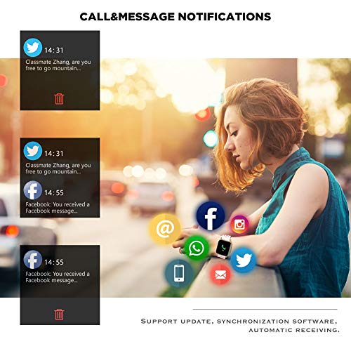 Smartwatch, Reloj Inteligente Mujer Impermeable IP68 con Pulsómetro, Cronómetros,Calorías,Monitor de Sueño,Podómetro Pulsera Actividad Inteligentes Smart Watch Hombre Reloj Deportivo para Android iOS