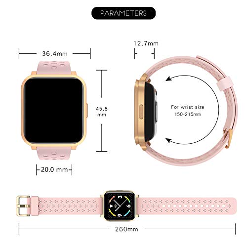 Smartwatch, Reloj Inteligente Mujer Impermeable IP68 con Pulsómetro, Cronómetros,Calorías,Monitor de Sueño,Podómetro Pulsera Actividad Inteligentes Smart Watch Hombre Reloj Deportivo para Android iOS