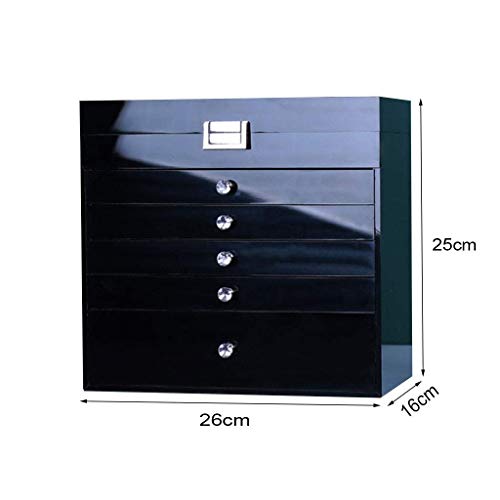 SMEJS Caja de joyería, Las niñas de la joyería Organizador, la Caja de Almacenamiento duplicado con Cerradura, Idea del Regalo