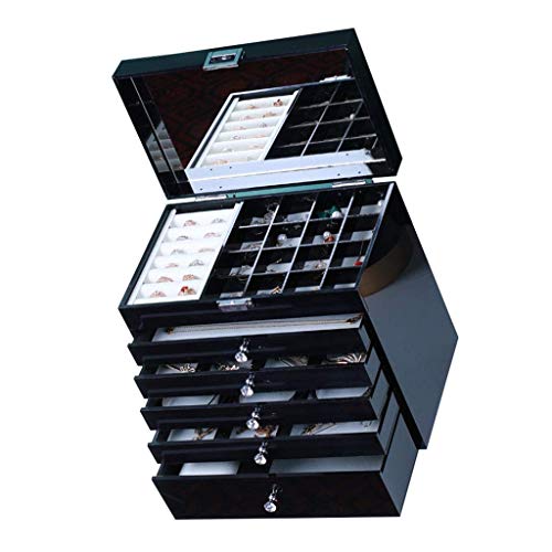 SMEJS Caja de joyería, Las niñas de la joyería Organizador, la Caja de Almacenamiento duplicado con Cerradura, Idea del Regalo