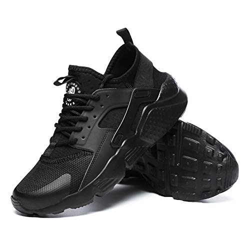 SMGPY Zapatos Casuales Transpirables De Malla para Hombres Y Mujeres Zapatos para Correr con Absorción De Impactos para Parejas Calzado Deportivo,Negro,39