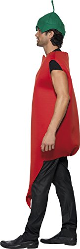 Smiffy'S 20361M Disfraz De Guindilla Con Túnica Y Gorro, Rojo, M - Tamaño 38"-40"