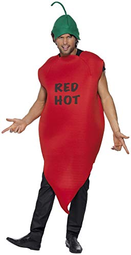 Smiffy'S 20361M Disfraz De Guindilla Con Túnica Y Gorro, Rojo, M - Tamaño 38"-40"