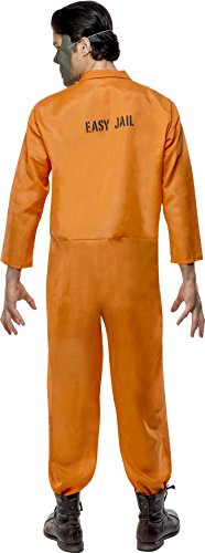 Smiffy's Aníbal Naranja del traje de mono y con camisa de fuerza máscara medio