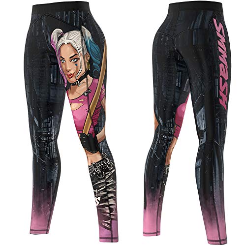 SMMASH Herley Squad Deportivos Leggins Largos Mujer, Mallas Deporte Mujer, Yoga, Fitness, Crossfit, Correr, Material Transpirable y Antibacteriano, (XL)