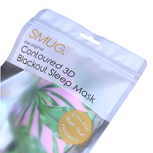 SMUG belleza antifaz para dormir 3D contorno con bloqueo de luz, Palmera