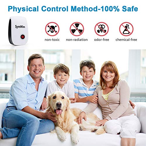 Smyidel Repelente Ultrasónico de Plagas,Plagas Control Interiores, Repelente Mosquitos Electrico - Insectos, Hormigas, Cucarachas, Ratones, Moscas, Roedores - no Tóxico 2020(4 Packs) (B)