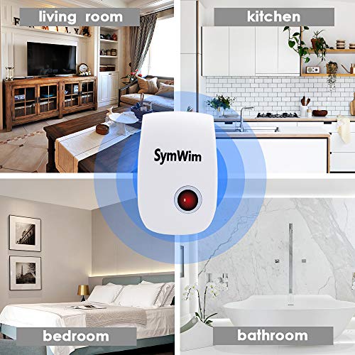 Smyidel Repelente Ultrasónico de Plagas,Plagas Control Interiores, Repelente Mosquitos Electrico - Insectos, Hormigas, Cucarachas, Ratones, Moscas, Roedores - no Tóxico 2020(4 Packs) (B)