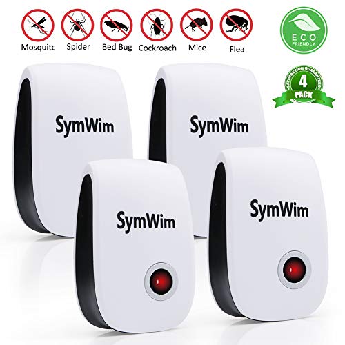 Smyidel Repelente Ultrasónico de Plagas,Plagas Control Interiores, Repelente Mosquitos Electrico - Insectos, Hormigas, Cucarachas, Ratones, Moscas, Roedores - no Tóxico 2020(4 Packs) (B)