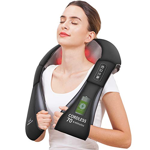 SNAILAX Masajeador de cuello inalámbrico - Masajeador para masaje térmico de hombros y cuello, cuello y espalda, cintura, pie, almohada de masaje eléctrica SL632NC