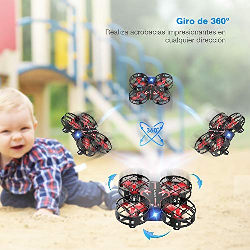 SNAPTAIN H823H Plus Mini Drone para Niños, Dron con 3 Baterías, 21 Minutos de Tiempo de Vuelo - Mini Helicóptero Quadcopter por Control Remoto, Modo sin Cabeza, Volteos 3D, 3 Modos de Velocidad