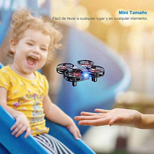 SNAPTAIN H823H Plus Mini Drone para Niños, Dron con 3 Baterías, 21 Minutos de Tiempo de Vuelo - Mini Helicóptero Quadcopter por Control Remoto, Modo sin Cabeza, Volteos 3D, 3 Modos de Velocidad