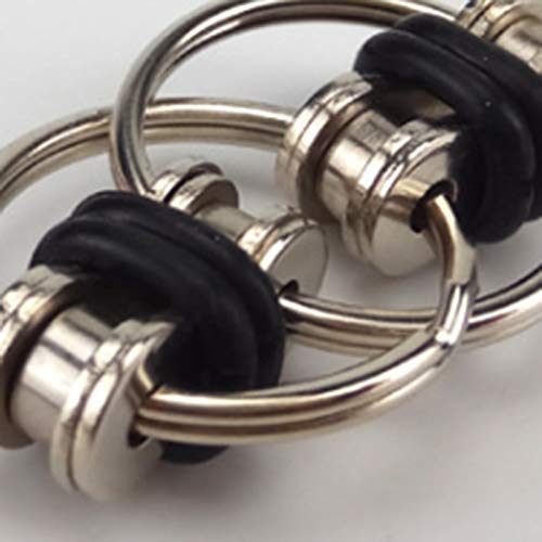 SNOWINSPRING Cadena de DescompresióN Juguete Cadena de Bicicleta Llavero de Metal el Juguete Es Adecuado para Adultos y Ni？Os Cadena de DescompresióN Verde