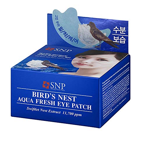 SNP Bird's Nest Aqua Eye Patch - Parches humectantes para los ojos con extracto de nido de Collocaliini (60 unidades)