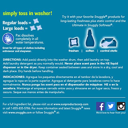 Snuggle Laundry Scent Boosters, Blue Iris Bliss, Tub, 56 Count by Snuggle