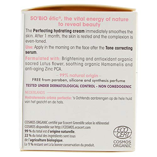 SO'BiO étic Crème Hydratante Perfectrice pour une Peau Parfaite 50 ml