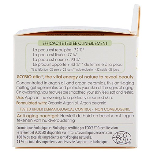 SO'BiO étic Précieux Argan Gelée de Nuit Anti-Age
