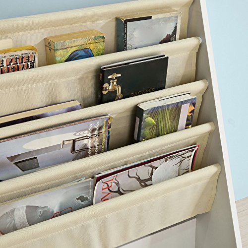 SoBuy Librería Infantil para Niños con 4 Estanterías, Estantería Estándar Infantil,Blanco/Beige,H71cm, FRG225-W,ES