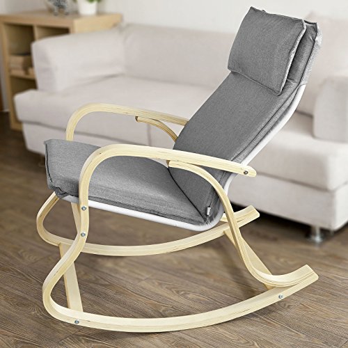 SoBuy Silla de Relada, Mecedora, Sillón de Relada, FST15-DG, ES (Mecedora)