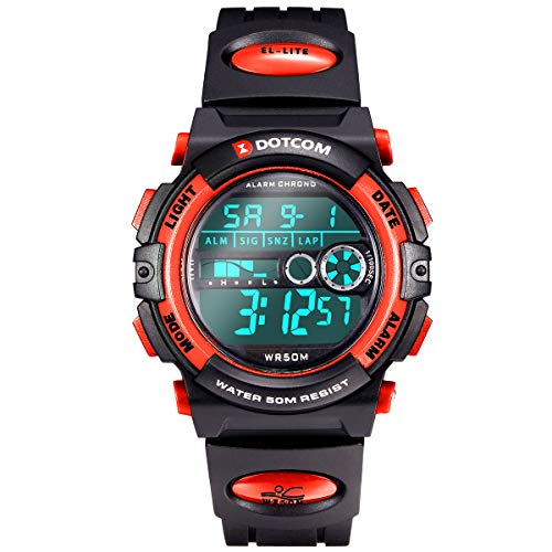 Socico Niños Digital Relojes para Niños Niñas Deportes–5 ATM Reloj Deportivo Impermeable al Aire Libre con Alarma Cronómetro,Relojes de Pulsera Electrónicos para Niños.