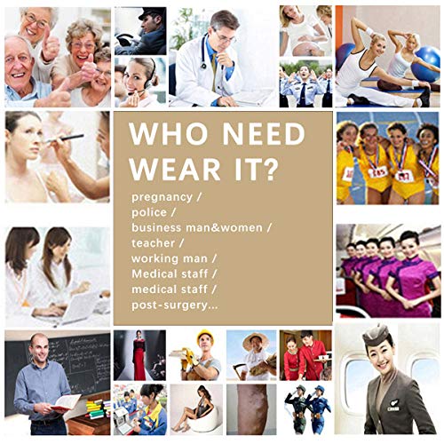 Sockspark - Medias de compresión con liguero para mujeres y hombres, 20-30 mmHg, compresión en caso de edema postoperatorio, venas varicosas, ideal para llevar en vuelos, senderismo o a correr