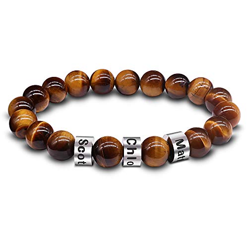 SODIAL Pulsera de curacion de 7 chakras Pulsera de amuleto para hombres y mujeres piedras de oracion de Buda Reiki abalorios de lava negra