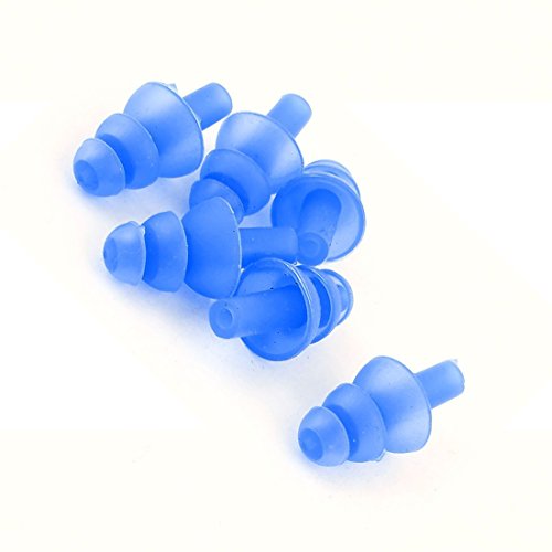 SODIAL(R) Silicona Suave Natacion Impermeable Tapon Para Los Oidos Protector 3 Pares Azul