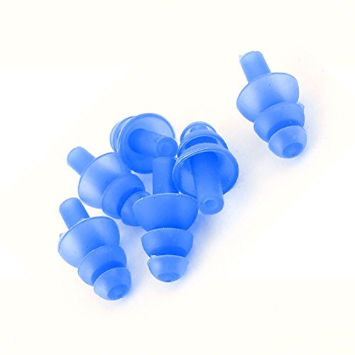 SODIAL(R) Silicona Suave Natacion Impermeable Tapon Para Los Oidos Protector 3 Pares Azul