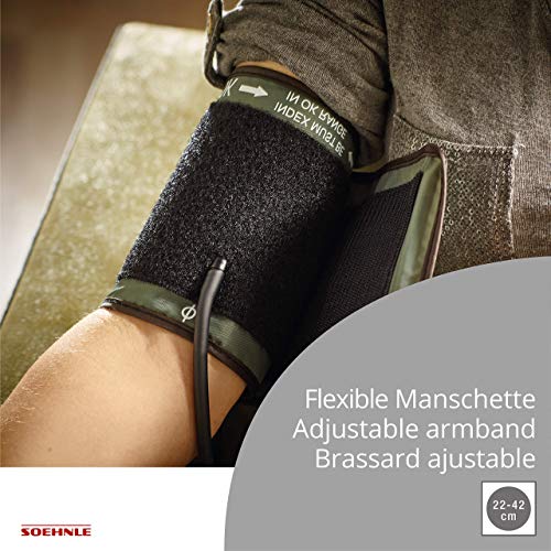 SOEHNLE Systo Monitor 200 - Tensiometro de brazo, ritmo cardiaco, presion arterial, color blanco y gris