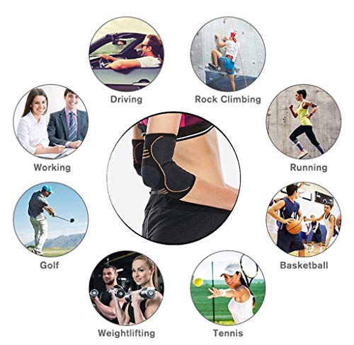 SOFIT GS08 Sports Activa Protección del Brazo Manguitos de Brazos - Compresión, Respirable, Sudar Absorbente, Anticolisión, Mejor Protección del Codo, Baloncesto, Tenis