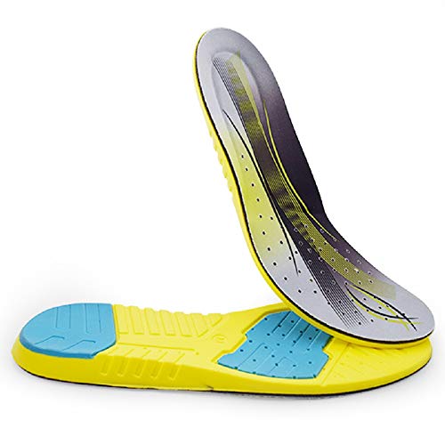 SOFIT Plantillas Gel Memory Foam Sport Plantillas, Amortiguadoras y Tanspirabilidad Antibacteriana y Flexibles, Absorción de Impactos, Zapatos Unisex para Fascitis Plantar (L EU (42-44))