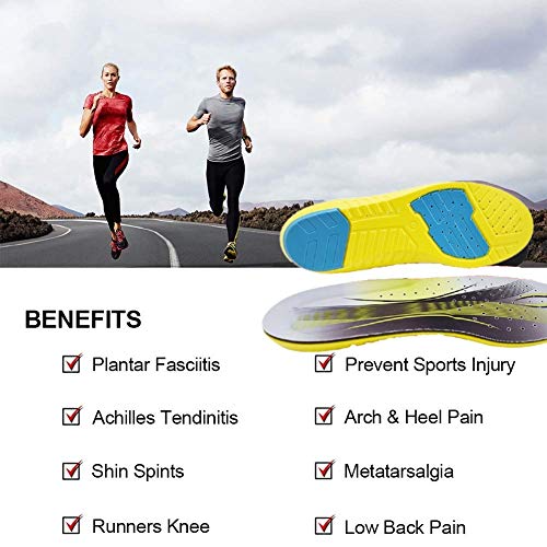 SOFIT Plantillas Gel Memory Foam Sport Plantillas, Amortiguadoras y Tanspirabilidad Antibacteriana y Flexibles, Absorción de Impactos, Zapatos Unisex para Fascitis Plantar (L EU (42-44))