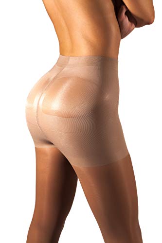 sofsy Medias de Talle Alto para Mujeres – 30 Denieres Marrón Medium