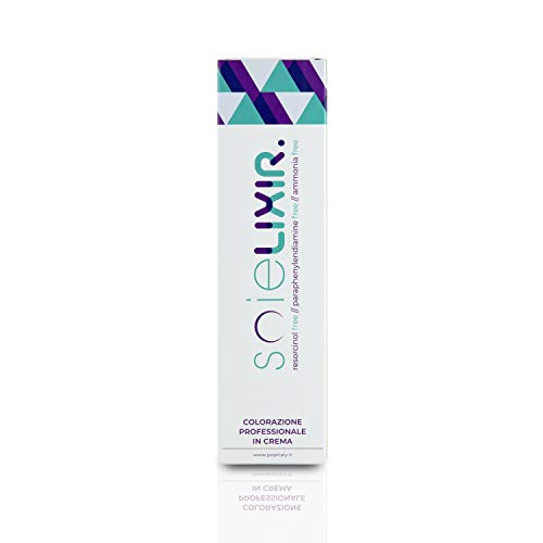 Soielixir Tinte Permanente para Cabello en crema SIN Resorcinol, parafenilendiamina y amoniaco - 93 colores - 100 ml - Gris Pastel