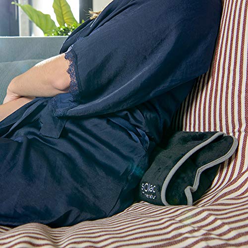 Solac CB8981 - Bolsa de agua térmica Caldea, 360 W, ergonómica, 120 minutos de autonomía, conector extraíble, tacto suave, tejido transpirable, color azul oscuro