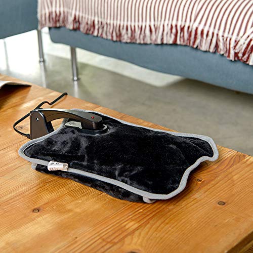 Solac CB8981 - Bolsa de agua térmica Caldea, 360 W, ergonómica, 120 minutos de autonomía, conector extraíble, tacto suave, tejido transpirable, color azul oscuro