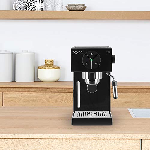 Solac S92011100 Ce4501 Squissita Cafetera, Doub Cream, Espresso y Cappuccino, 1 Cups, Acero Inoxidable, Multicolor