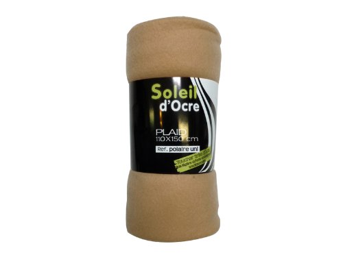 Soleil d'Ocre 512049 - Manta polar (microfibra de poliéster, 120 x 160 cm), color crudo