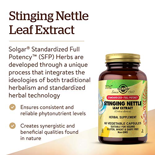 Solgar Ortiga Extracto de hoja Cápsulas vegetales - Envase de 60