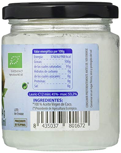 SOLNATURAL Aceite de Coco Virgen Extra Pequeðo Bio 200 ml, 400 g