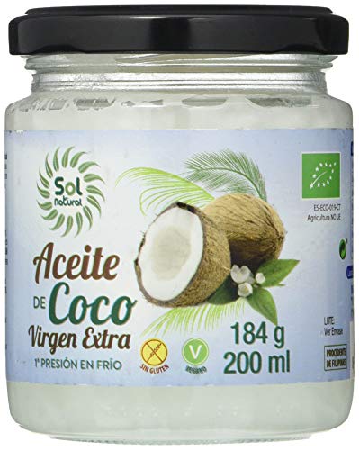 SOLNATURAL Aceite de Coco Virgen Extra Pequeðo Bio 200 ml, 400 g
