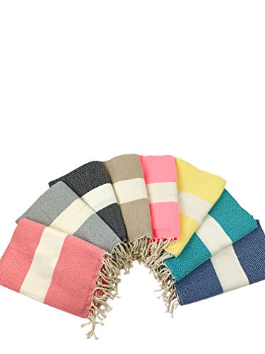 SOLTAKO - Toalla de playa, manos, sauna, baño, baño turco, cobertor para yoga, pestemal, fouta, juego de regalo, extragrande, 100 x 200 cm, 2 unidades, XXL, rosa pastel, 100 x 200 cm