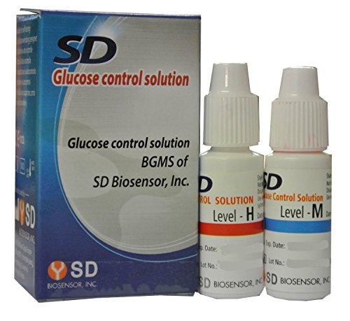 Solución de Control para calibrar el monitor de glucosa SD Codefree - Parámetros bajos y altos