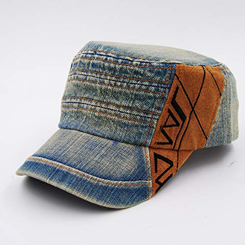 Sombrero de Hombre para Mujer Nuevo Simple Color a Juego Puro algodón Sombrero de Copa Plano Tendencia de Moda Bordado para Mujer