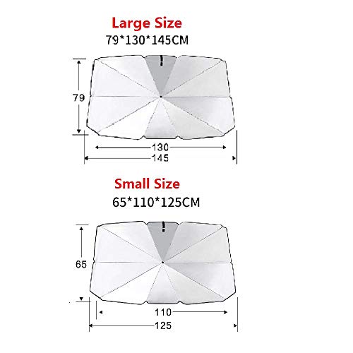 Sombrilla Plegable para el Parabrisas del Coche, Bloques Rayos UV Calor Protector de la Visera del Sol Paraguas del Reflector del Sol, Mantenga el vehículo más Fresco
