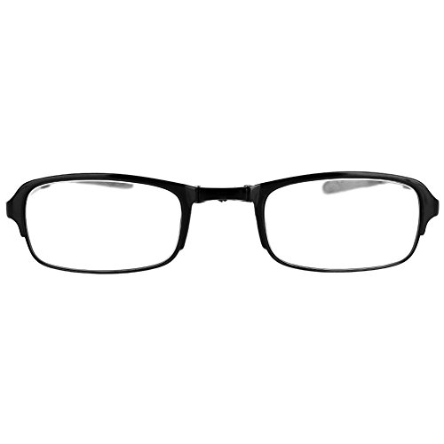 Sonew Lentes de Lectura Plegables, Lentes presbiciados Plegables Profesionales Ligeros para el Caso de Cremallera de Nylon Negro de Man Women(1.5)